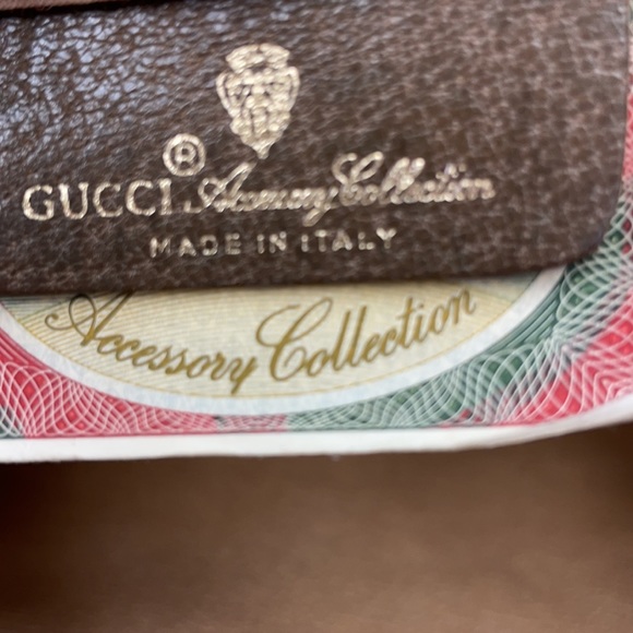 GUCCI SHERRI GG PATTERN MINI CLUTCH POUCH PVC BROWN EUC - Picture 10 of 11